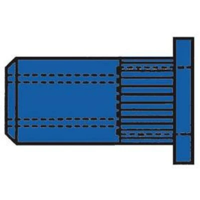 Afbeelding van GESIPA 1433705 blindklinkmoer platrondkop cillindrisch gekarteld staal pk M5 7 x 13,5 mm