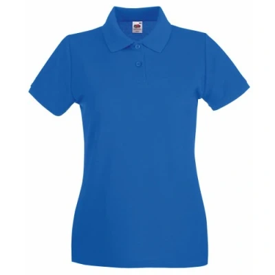 Afbeelding van Fruit of the Loom Dammes Kleding Poloshirts Korte mouw Blauw M