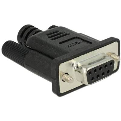Afbeelding van Delock Adapter RS 232 DB9 aansluiting Loopback (Sub D 9, 4.10 cm), Data + Video Adapter, Zwart