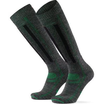 Afbeelding van DANISH ENDURANCE Skisokken van Merino Wol Donkergrijs/Groen 43 47