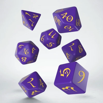 Afbeelding van Q Workshop polydice set Classic Purple Yellow