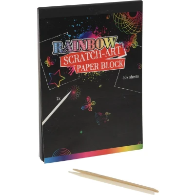 Afbeelding van Krasblok regenboog