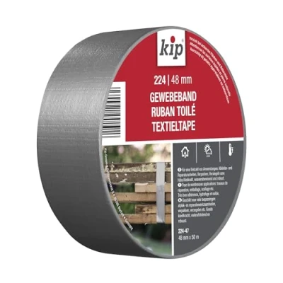 Afbeelding van Kip Steentape 224 47 Afplakband van mesh ideaal op ruwe ondergronden Afmetingen: 48 mm x 50 m Kleur zilver