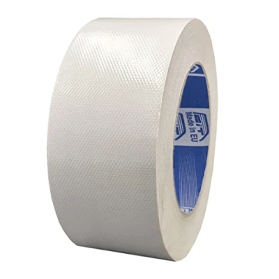 Afbeelding van ACIT Super 50 mm x 25 m canvas lint, versterkte band, tape, Amerikaans canvas: reparatie, bevestiging en verpakking met hoge dichtheid (wit)