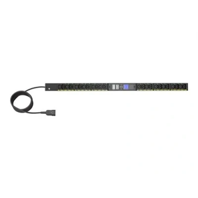 Image de Eaton Managed Rack PDU EVMAFC20A G4 unité de distribution secteur (rack montable) CA 200 240 V 3.7 kW monophasé entrée : IEC 60320 C20 connecteurs sortie 24 (12 x C13, 12 C19) 3 m cordon noir
