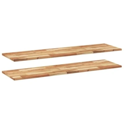 Afbeelding van vidaXL Zwevende planken 2 stuks 140x40x2 cm massief acacia olie