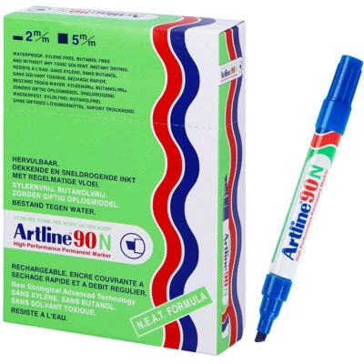 Afbeelding van Viltstift Artline 90 schuin 2 5mm blauw
