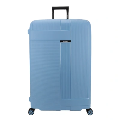 Afbeelding van Decent TRANSIT 2.0 Spinner TSA Reiskoffer vaste sluiting 135 liter Grote maat koffer 82x54x32,5 met wielen Lichtgewicht groot Veilig Cijferslot Lichtblauw