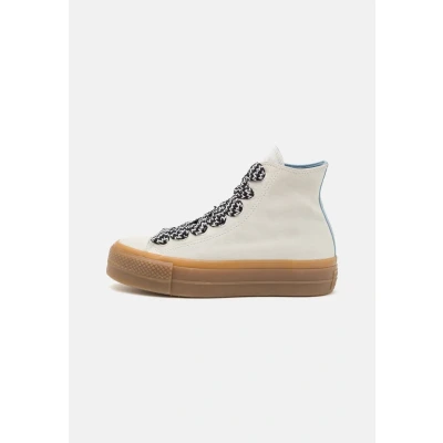 Afbeelding van Converse Chuck Taylor ALL STAR LIFT Platform Sneakers hoog, Dames, Maat: 39, Vintage white/out of the blue Veloursleer