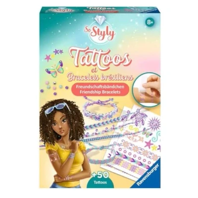 Afbeelding van Ravensburger 18320 Tattoos &amp; Friendsbands: Cool Summer Vriendschapsbanden van kleurrijke tuinen en tatoeages, doe het zelf voor kinderen vanaf 8 jaar