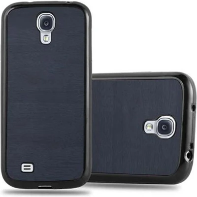 Afbeelding van Cadorabo Hoesje geschikt voor Samsung Galaxy S4 in WOODEN BLAUW Beschermhoes gemaakt van flexibel TPU silicone Case Cover