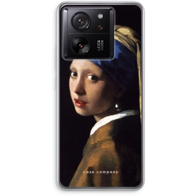 Afbeelding van Case Company® hoesje geschikt voor Xiaomi 13T Pro The Pearl Earring Soft Cover Telefoonhoesje Bescherming aan alle Kanten en Schermrand