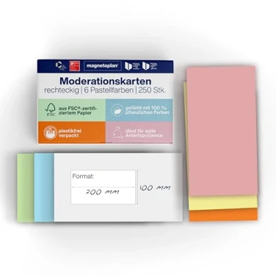 Afbeelding van magnetoplan communicatiekaarten rechthoekig, 250 st.