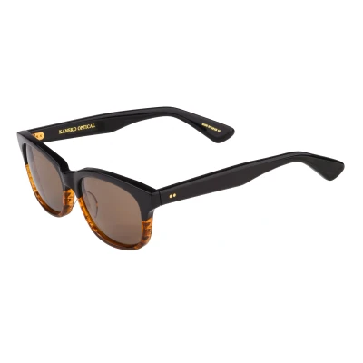 Afbeelding van Kaneko Sunglasses KC71/CR39 Black Half/Brown Polaroid zonnebrillen