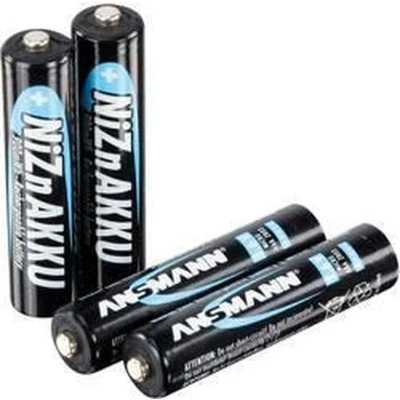 Afbeelding van Ansmann nikkel zink LR03 AAA NiZn batterij 1,6 volt 900mWh in een set van 4