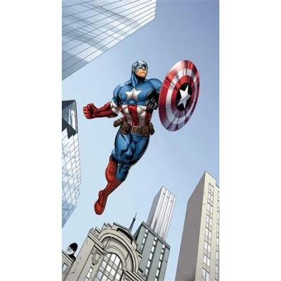 Image de Voilage taille L Avengers Capitaine America de Marvel 140CM X 245CM
