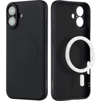 Afbeelding van imoshion Hoesje Geschikt voor iPhone 16 Siliconen Color Backcover MagSafe Zwart