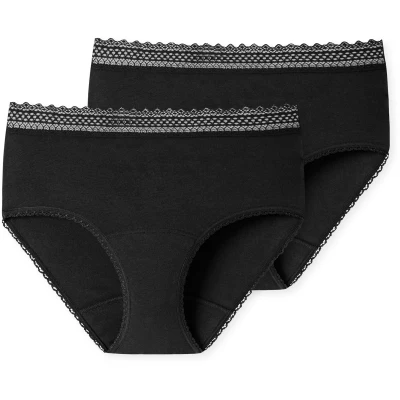 Afbeelding van Schiesser Period Panty 2 PACK Menstruatieondergoed, Dames, Maat: 34/36, Schwarz