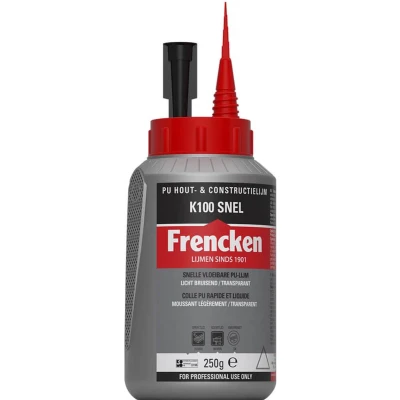 Afbeelding van Frencken PU Hout &amp; Constructielijm K100 Snel Flacon 250g