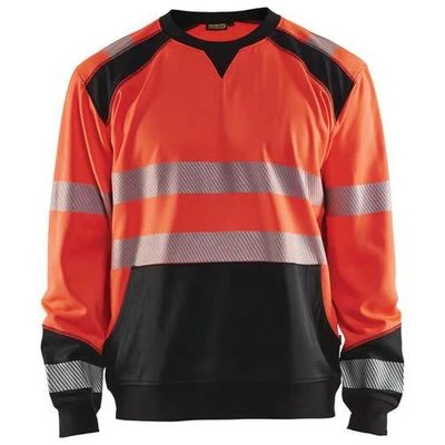 Image de Sweat haute visibilité rouge fluorescent/noir