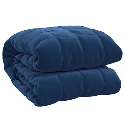 Image de vidaXL Couverture lestée Bleu 200x230 cm 13 kg Tissu3154806