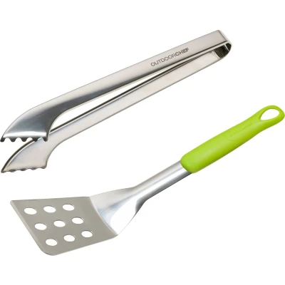 Afbeelding van Outdoorchef Bestekset &quot;Starter&quot; 2 delig Groen. Zilver
