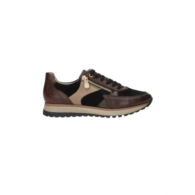 Afbeelding van Rieker Sneakers laag, Dames, Maat: 40, Bruin Leer