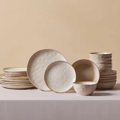 Afbeelding van Karaca Aria Reactive servies set voor 6 personen, 24 stuks, Beige, Eetservies, Uniek op de voorgrond, Natuurlijke kleuren, Hoogwaardig materiaal, Reinigbaar en duurzaam