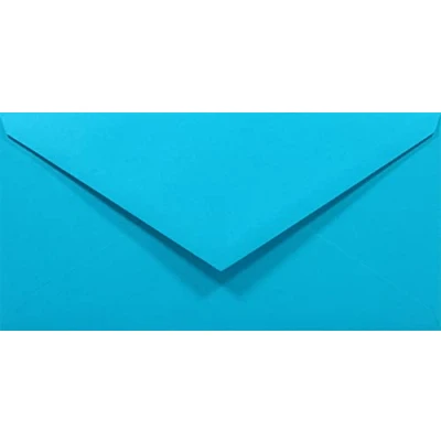 Afbeelding van Netuno 50 lange blauwe enveloppen, DL, 110 x 220 mm, regenboog, 80 g, puntige klep, natte collage, kleurrijke decoratieve enveloppen voor uitnodigingen, bruiloft, Kerstmis, wenskaarten,