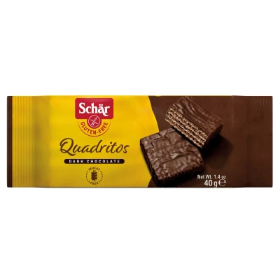 Afbeelding van Schar Quadritos (Cacaowafels) 40 gr