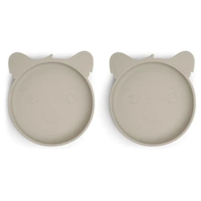 Afbeelding van Nuuroo, Kinderservies + bestek, 2 Pack Siliconen bord Koala Cobblestone