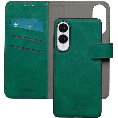 Afbeelding van imoshion Uitneembare 2 in 1 Luxe Bookcase voor de Samsung Galaxy S25 Edge Donkergroen