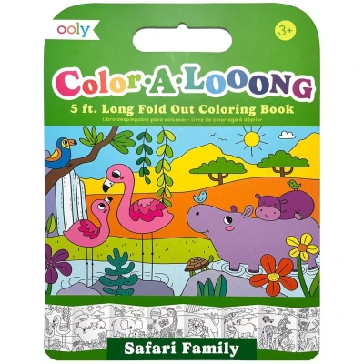 Afbeelding van Ooly uitvouwbaar kleurboek safari familie