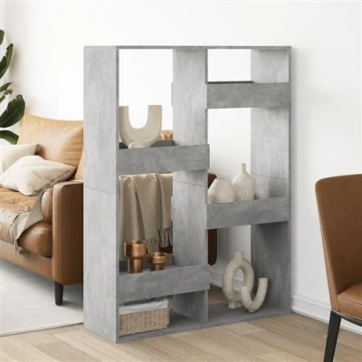Afbeelding van vidaXL Kamerscherm 100x33x135 cm bewerkt hout betongrijs