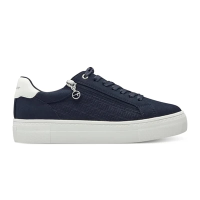 Afbeelding van Tamaris Sneakers laag, Dames, Maat: 37, Navy Hoogwaardig imitatieleer