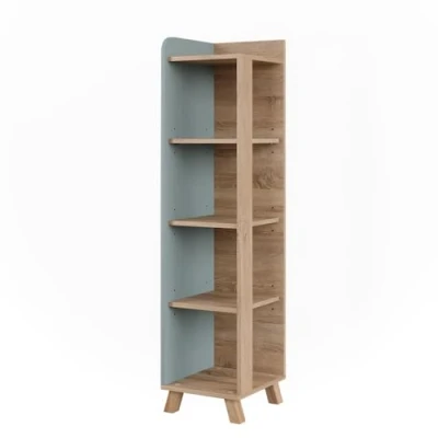 Afbeelding van Vicco KarenBadkamermeubel 30 x 128 cm met 4 compartimenten Sonoma/blauw