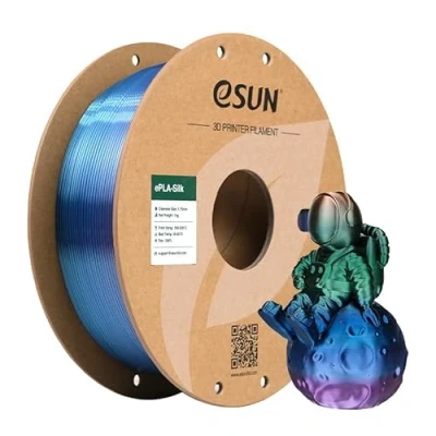 Afbeelding van eSUN PLA regenboog zijde filament 1,75 mm, zijdeachtig, meerkleurig, 3D printer, filament, 1 kg, spoel voor printers, Universum