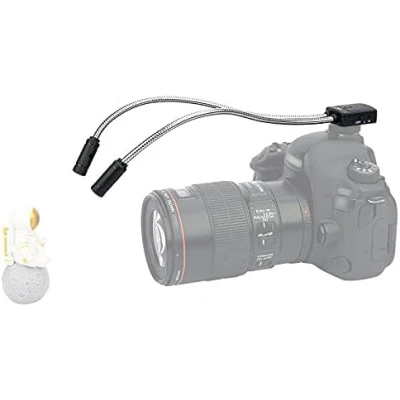 Afbeelding van JJC Macro Arm Light LED Licht voor Digitale Camera&#039;s Insecten Planten Sieraden Fotografie Hot Shoe Gemonteerd Twee koppen CRI 95+ 5600K