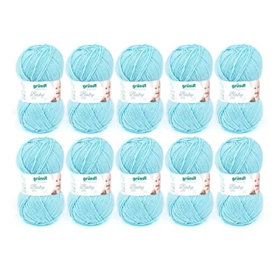 Afbeelding van 3458 05 Baby Uni 10x50 gram pastelturquoise