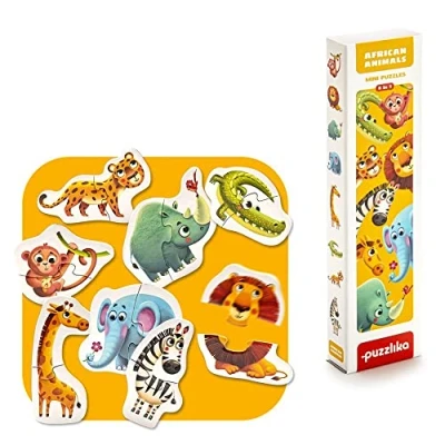 Afbeelding van Puzzlika Puzzel Afrikaanse Dieren 8x 2 stukjes