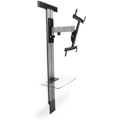 Image de Colonne + support inclinable &amp; orientable avec déport pour écrans de 30&#039;&#039; à 65&#039;&#039; Erard Exostand400 Noir