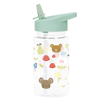 Afbeelding van A little lovely company drinkfles met rietje vrolijk 450ml