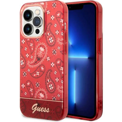 Afbeelding van Guess Telefoonhoesje voor Apple iPhone 14 Pro Kleur: Rood, Back Cover, TPU materiaal, Bescherming van Telefoon.