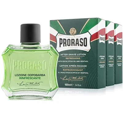 Afbeelding van Proraso Set van 3 verfrissende aftershave lotions, x 100 ml, gezichtsverzorging voor mannen met eucalyptusolie en menthol, gemaakt in Italië