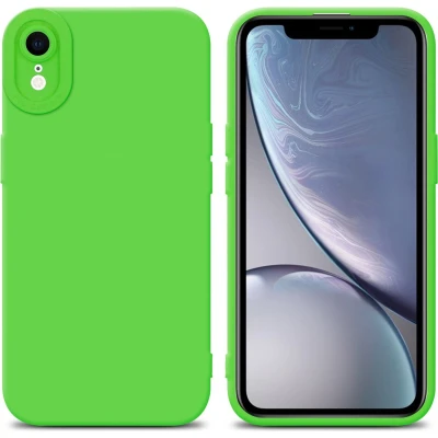 Afbeelding van Cadorabo Hoesje geschikt voor Apple iPhone XR in Fluid GROEN Beschermhoes gemaakt van flexibel TPU silicone Cover Case