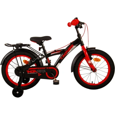 Afbeelding van Volare Thombike Kinderfiets Jongens 16 inch Zwart Rood Twee Handremmen