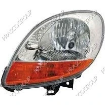 Afbeelding van PRASCO RN9174813 Koplampen rechts H4 geel Met knipperlamp Zonder afregelmotor voor LWR RENAULT: Kangoo I, I Express