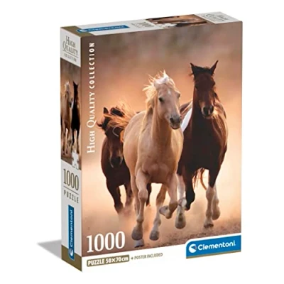 Afbeelding van Clementoni High Quality Collection Puzzel Paarden 1000 Stukjes