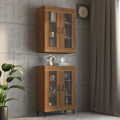 Afbeelding van Hangkast 69,5x34x90 cm bruin eikenkleur