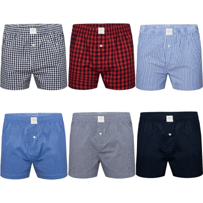 Afbeelding van MG 1 Wijde Boxershorts heren 6 Pack Multipack D900 Geweven Katoen Maat L Losse boxershort